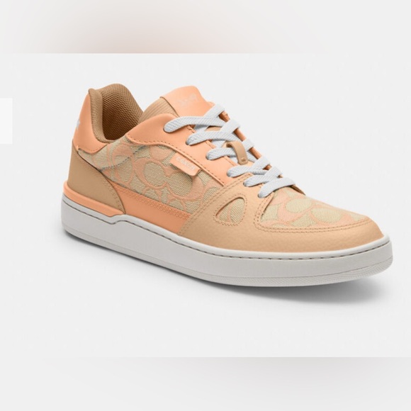 Coach Clip Low Top Sneaker In Signature Jacquard. New no...